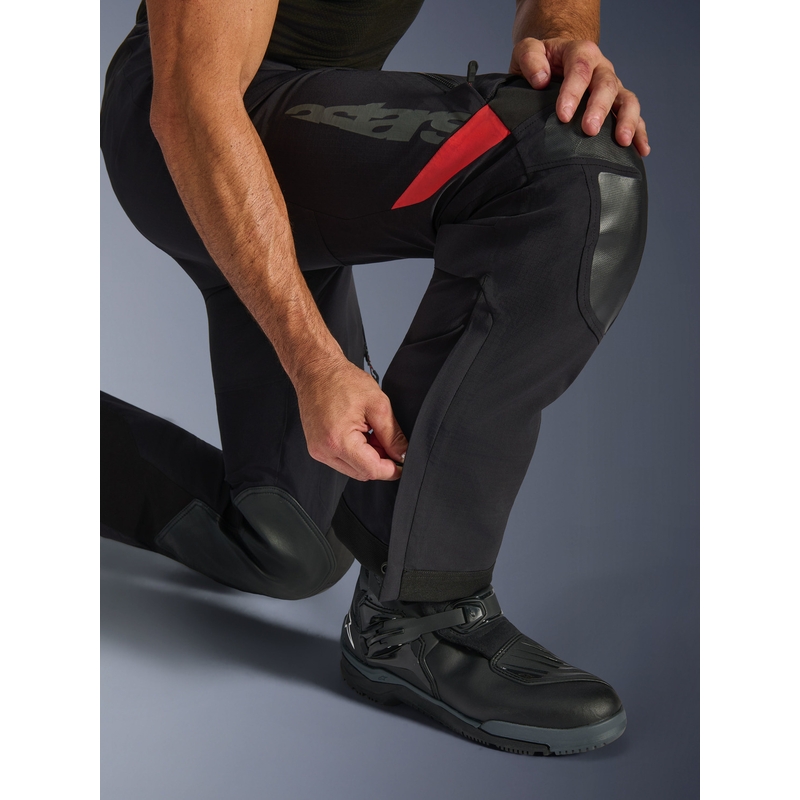 Alpinestars Halo PRO Drystar XF -moottoripyörähousut musta-tummanharmaa-punainen