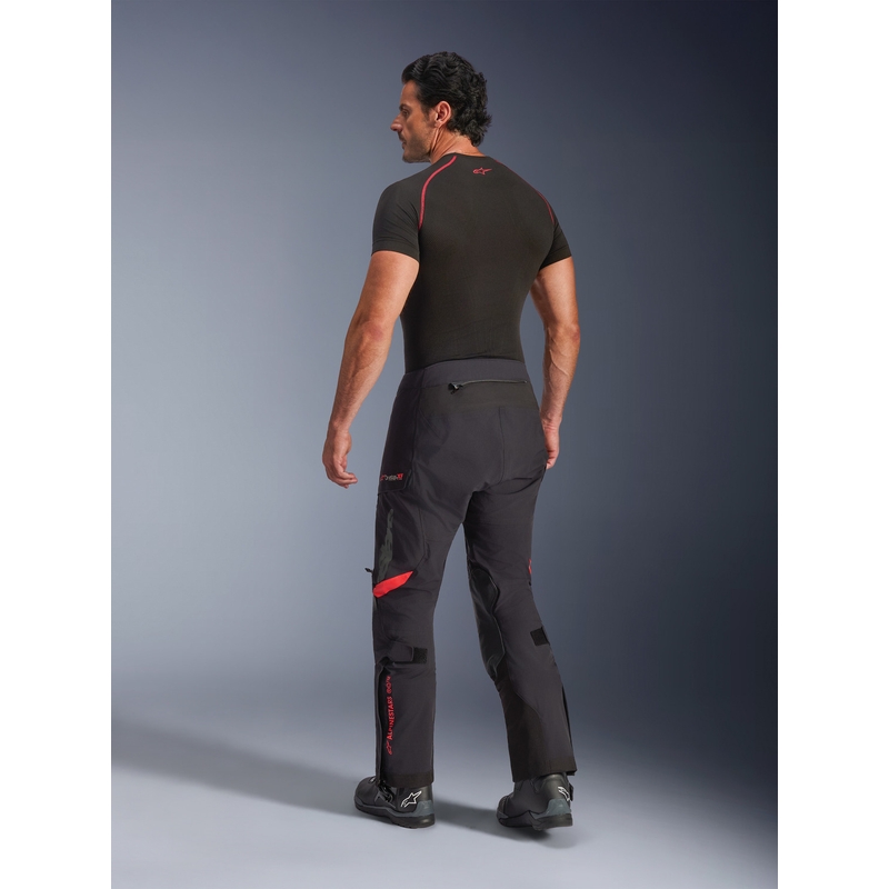 Alpinestars Halo PRO Drystar XF -moottoripyörähousut musta-tummanharmaa-punainen