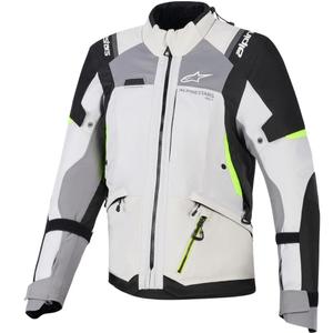 Alpinestars Stella Andes V4 Drystar Naisten Moottoripyörä Takki Tummanharmaa-Vaaleanharmaa-Musta-Fluo Keltainen