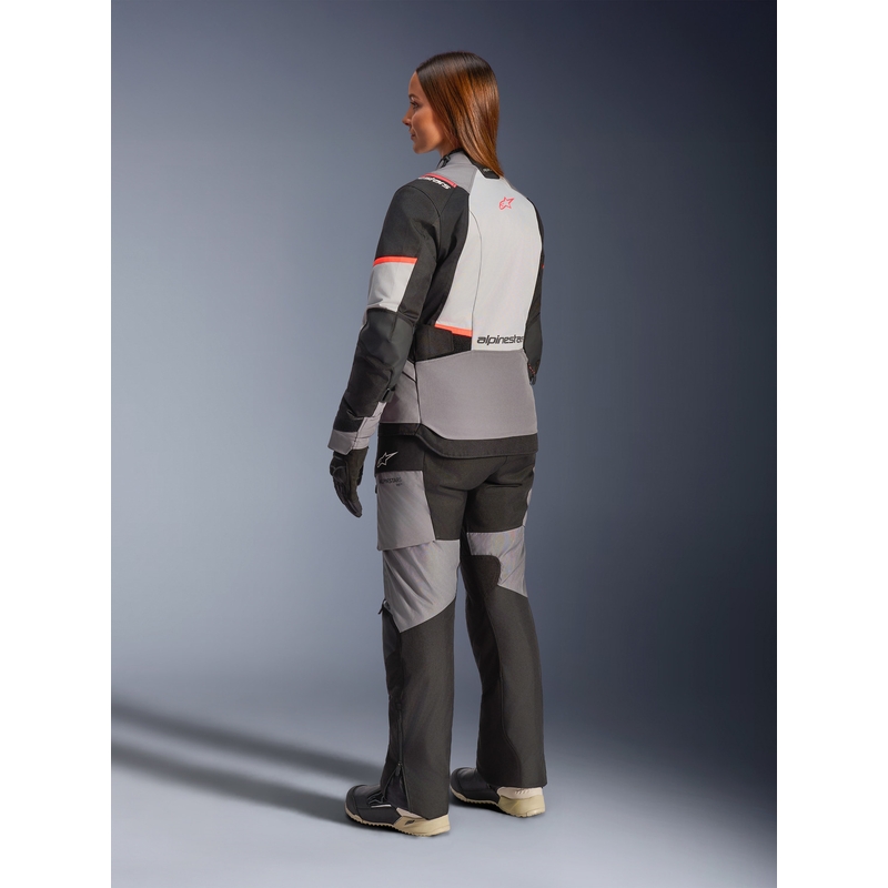 Alpinestars Stella Andes V4 Drystar Naisten Moottoripyörä Takki Tummanharmaa-Vaaleanharmaa-Musta-Punainen