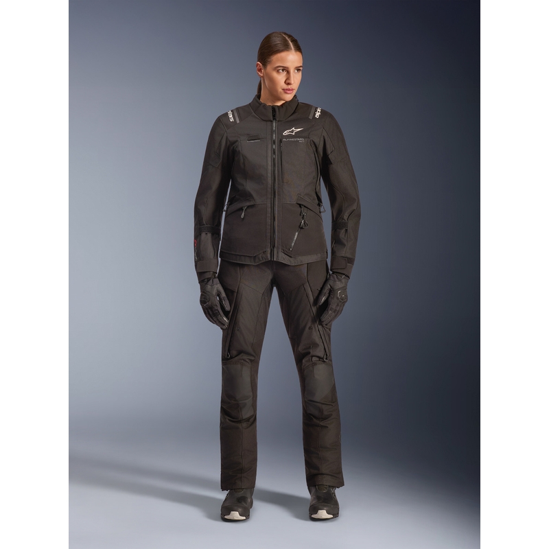 Naisten MP-takki Alpinestars Stella Andes V4 Drystar Musta-Valkoinen