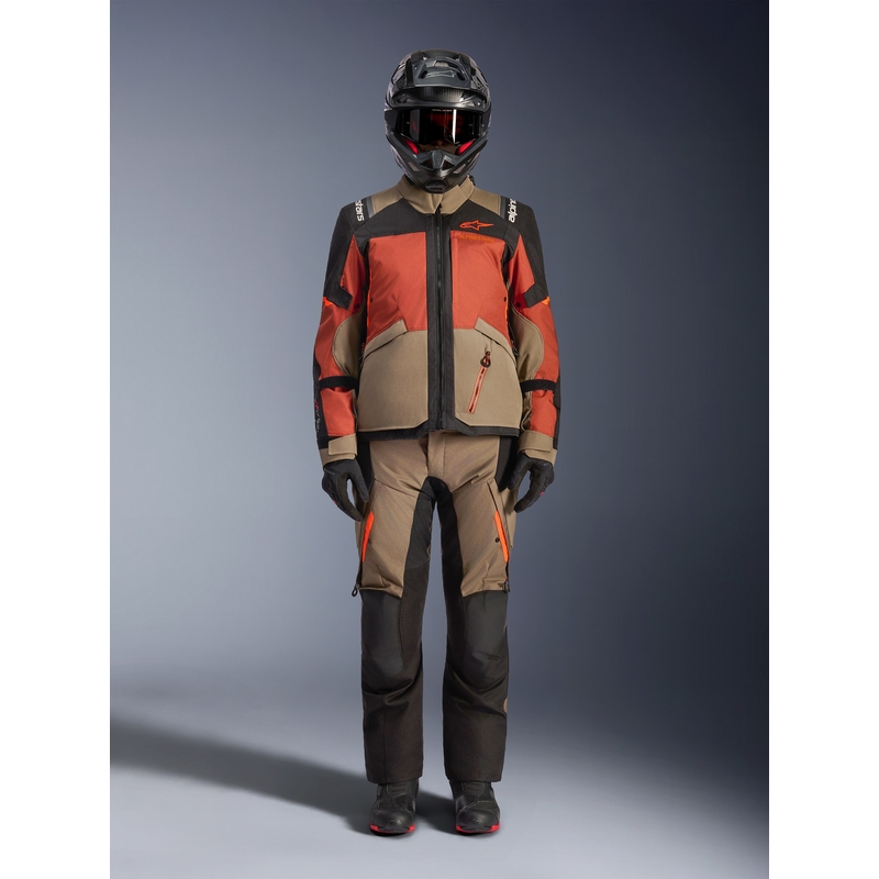 Alpinestars Andes V4 Drystar -moottoripyörätakki vaaleanruskea-tummanoranssi-musta