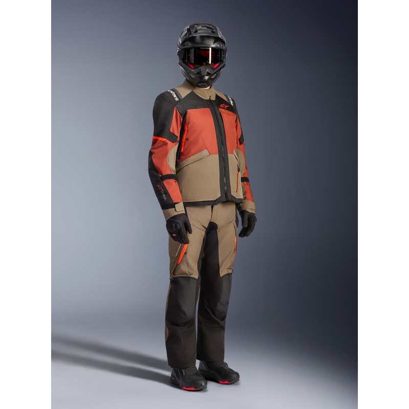 Alpinestars Andes V4 Drystar -moottoripyörätakki vaaleanruskea-tummanoranssi-musta