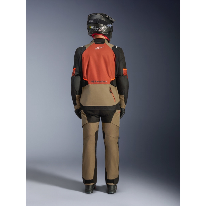 Alpinestars Andes V4 Drystar -moottoripyörätakki vaaleanruskea-tummanoranssi-musta