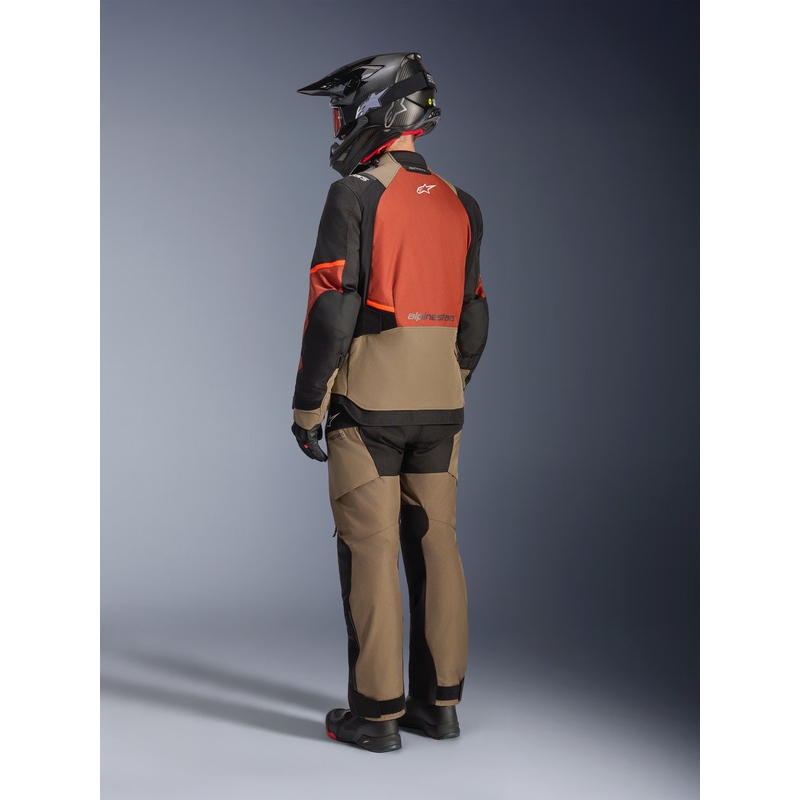 Alpinestars Andes V4 Drystar -moottoripyörätakki vaaleanruskea-tummanoranssi-musta