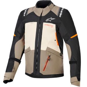 Alpinestars Andes V4 Drystar Moottoripyörä Takki Kermanvärinen-Vaaleanruskea-Musta-Fluo Oranssi