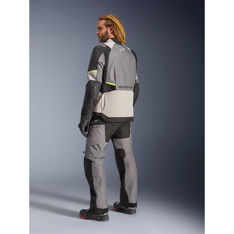 Alpinestars Andes V4 Drystar Moottoripyörä Takki Tummanharmaa-Vaaleanharmaa-Musta-Fluo Keltainen