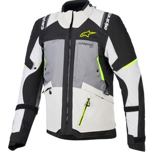 Alpinestars Andes V4 Drystar Moottoripyörä Takki Tummanharmaa-Vaaleanharmaa-Musta-Fluo Keltainen