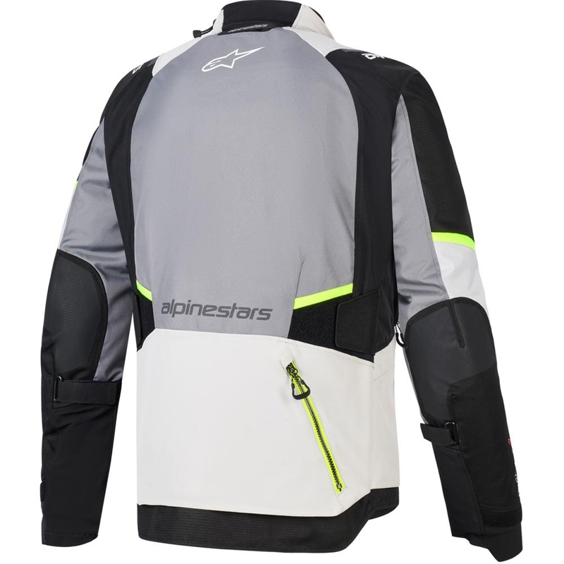 Alpinestars Andes V4 Drystar Moottoripyörä Takki Tummanharmaa-Vaaleanharmaa-Musta-Fluo Keltainen