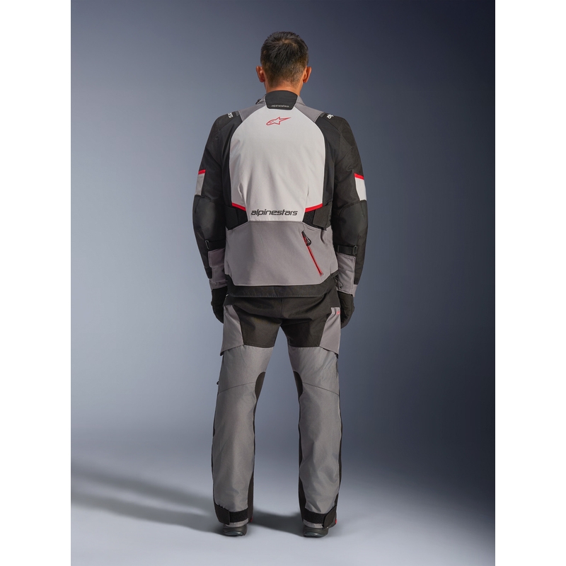 Alpinestars Andes V4 Drystar Moottoripyörä Takki Tummanharmaa-Vaaleanharmaa-Musta-Punainen