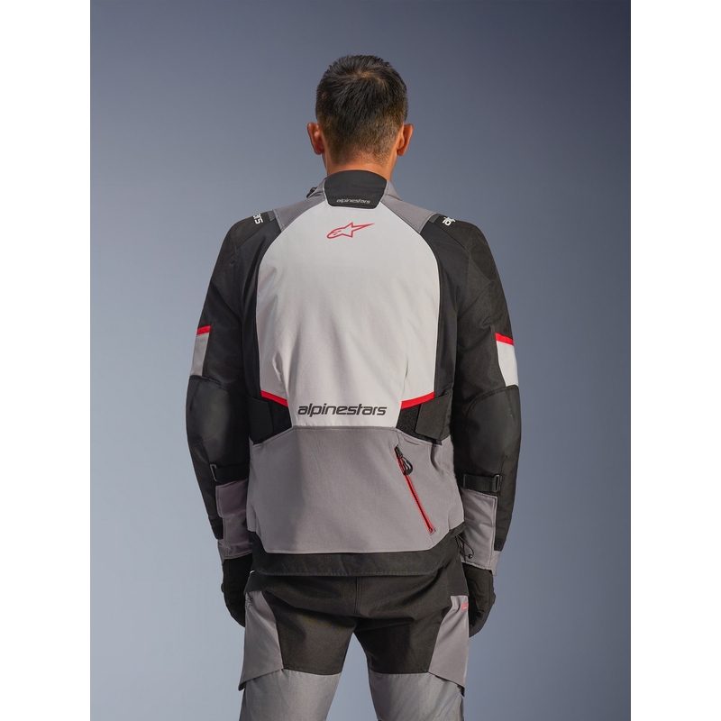 Alpinestars Andes V4 Drystar Moottoripyörä Takki Tummanharmaa-Vaaleanharmaa-Musta-Punainen