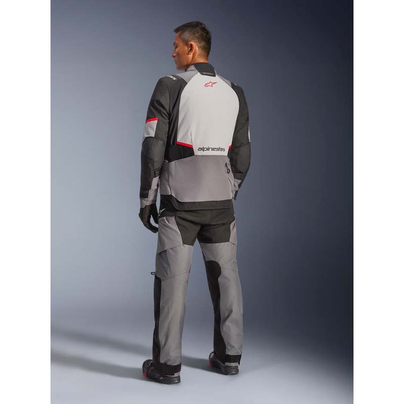 Alpinestars Andes V4 Drystar Moottoripyörä Takki Tummanharmaa-Vaaleanharmaa-Musta-Punainen