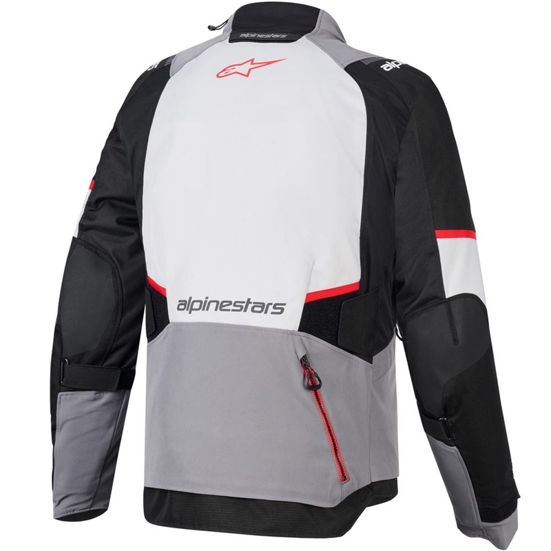 Alpinestars Andes V4 Drystar Moottoripyörä Takki Tummanharmaa-Vaaleanharmaa-Musta-Punainen