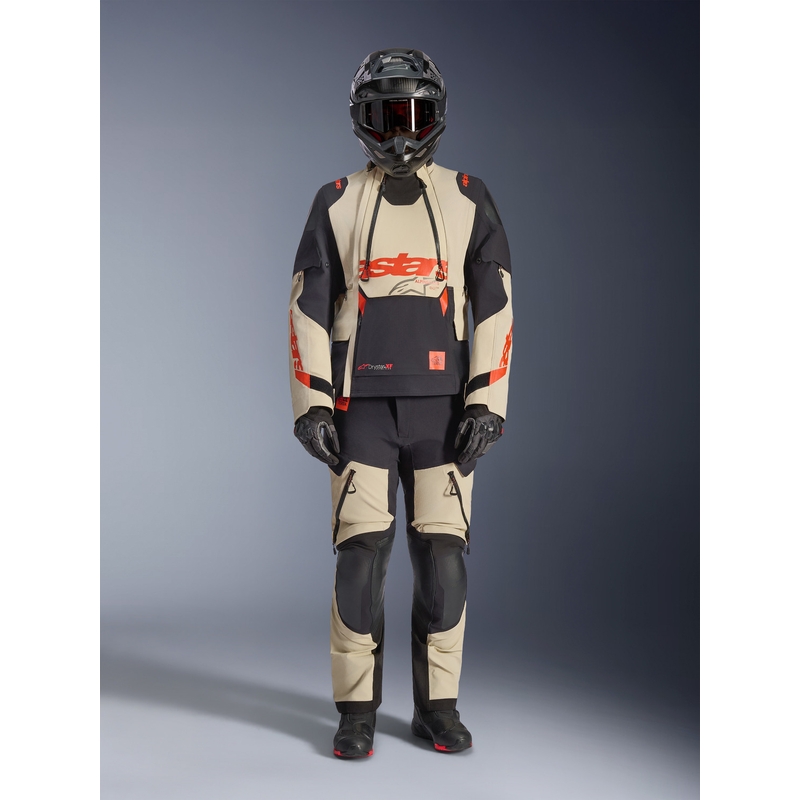 Alpinestars Halo PRO Drystar XF Moottoripyörä Takki Kermanvalkoinen-Musta-Punainen