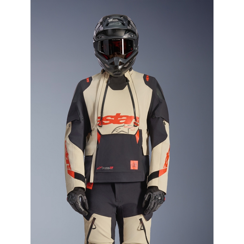 Alpinestars Halo PRO Drystar XF Moottoripyörä Takki Kermanvalkoinen-Musta-Punainen