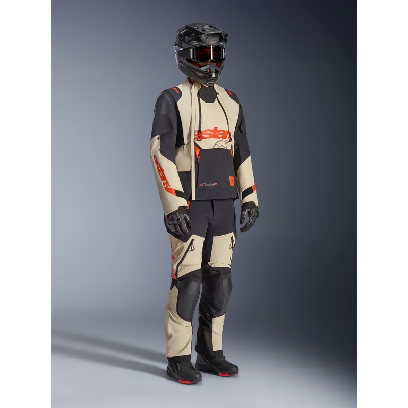 Alpinestars Halo PRO Drystar XF Moottoripyörä Takki Kermanvalkoinen-Musta-Punainen