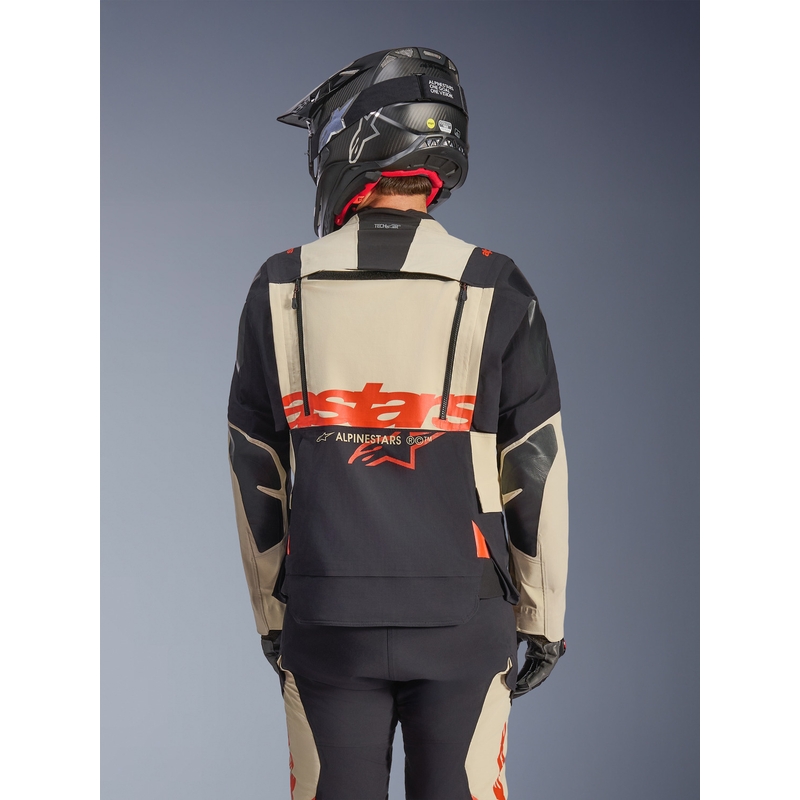 Alpinestars Halo PRO Drystar XF Moottoripyörä Takki Kermanvalkoinen-Musta-Punainen