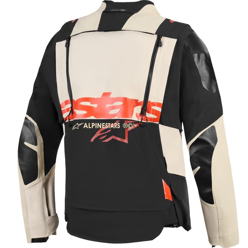 Alpinestars Halo PRO Drystar XF Moottoripyörä Takki Kermanvalkoinen-Musta-Punainen