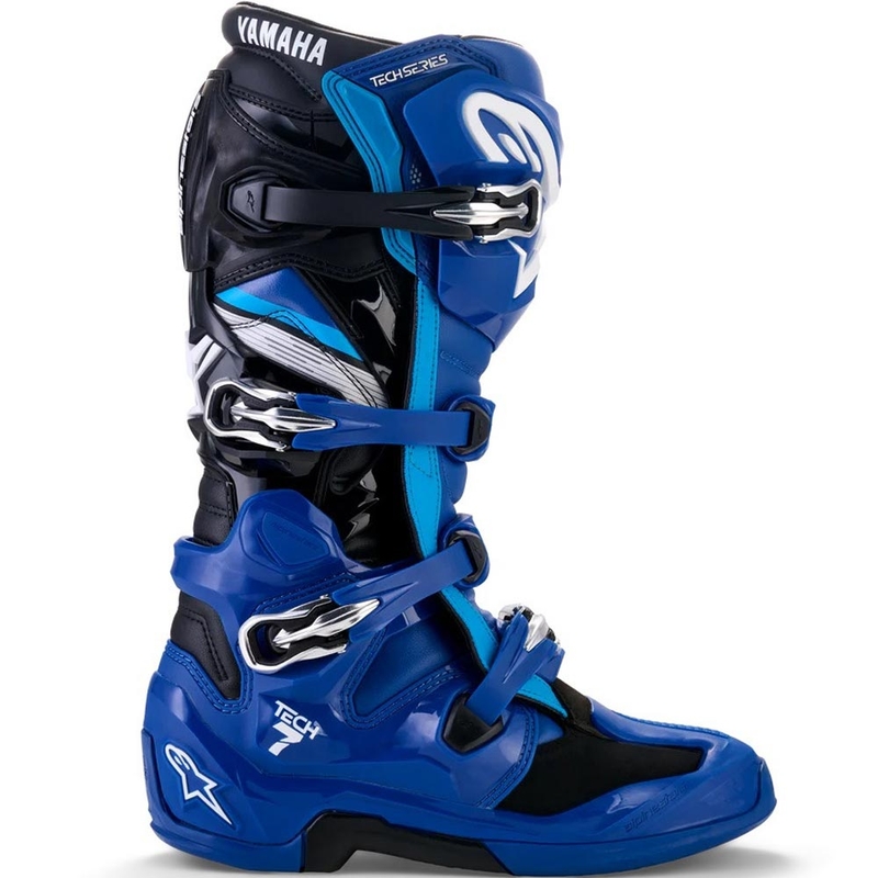 Alpinestars TECH 7 YAMAHA motocrossisaappaat sini-valko-mustat mallisto