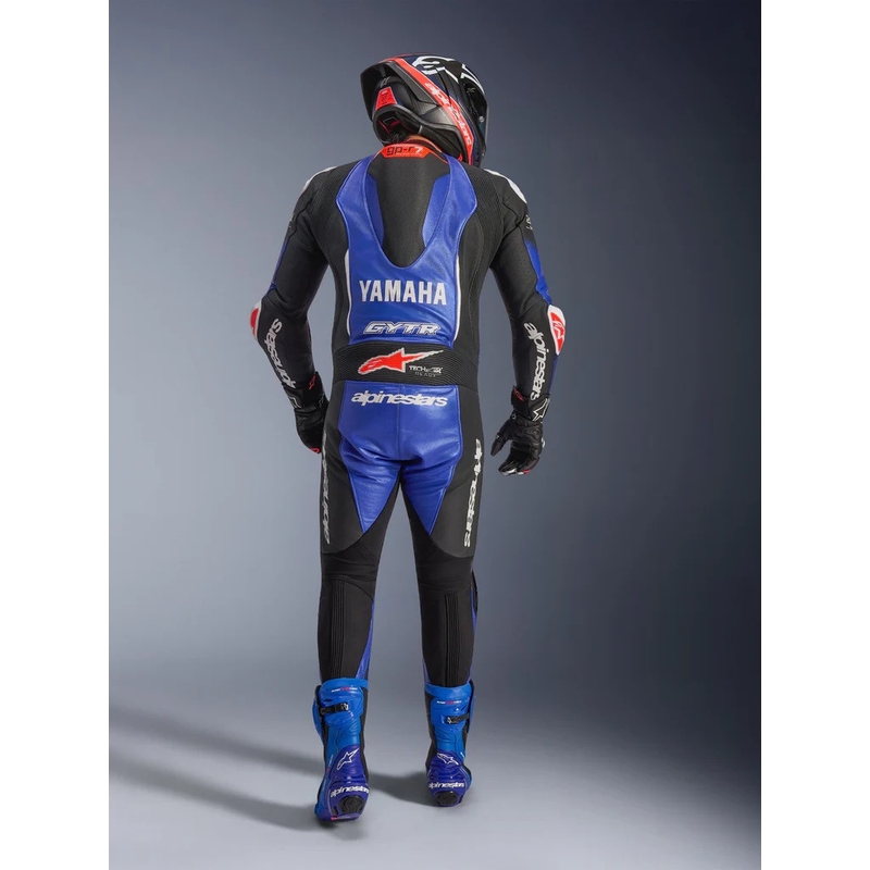 Nahkainen moottoripyöräpuku Alpinestars GP-R7 YAMAHA GYTR TECH-AIR -mallistoon, yhteensopiva sini-musta-valko-punainen