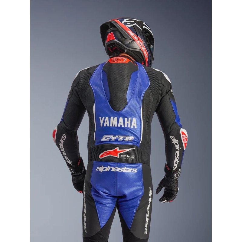 Nahkainen moottoripyöräpuku Alpinestars GP-R7 YAMAHA GYTR TECH-AIR -mallistoon, yhteensopiva sini-musta-valko-punainen