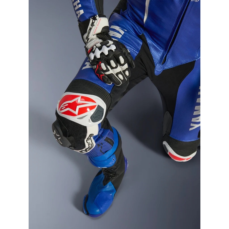 Nahkainen moottoripyöräpuku Alpinestars GP-R7 YAMAHA GYTR TECH-AIR -mallistoon, yhteensopiva sini-musta-valko-punainen