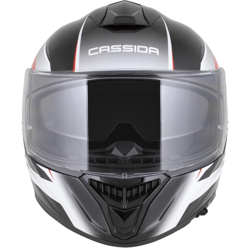 Cassida Integral GTS 2.1 Mega -moottoripyöräkypärä, musta-valko-punainen