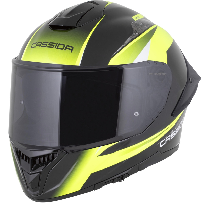 Cassida Integral GTS 2.1 Mega täysikokoinen moottoripyöräkypärä musta-fluo keltainen-valkoinen