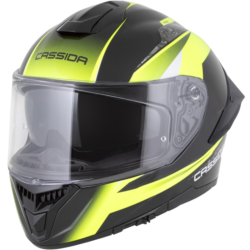 Cassida Integral GTS 2.1 Mega täysikokoinen moottoripyöräkypärä musta-fluo keltainen-valkoinen