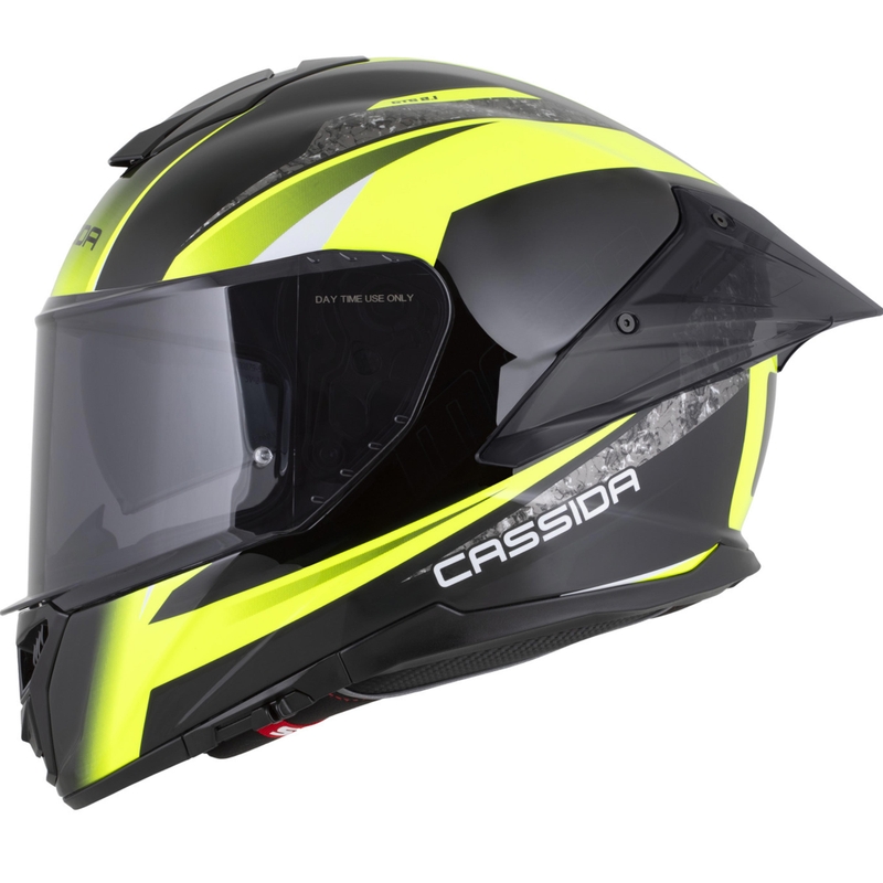 Cassida Integral GTS 2.1 Mega täysikokoinen moottoripyöräkypärä musta-fluo keltainen-valkoinen