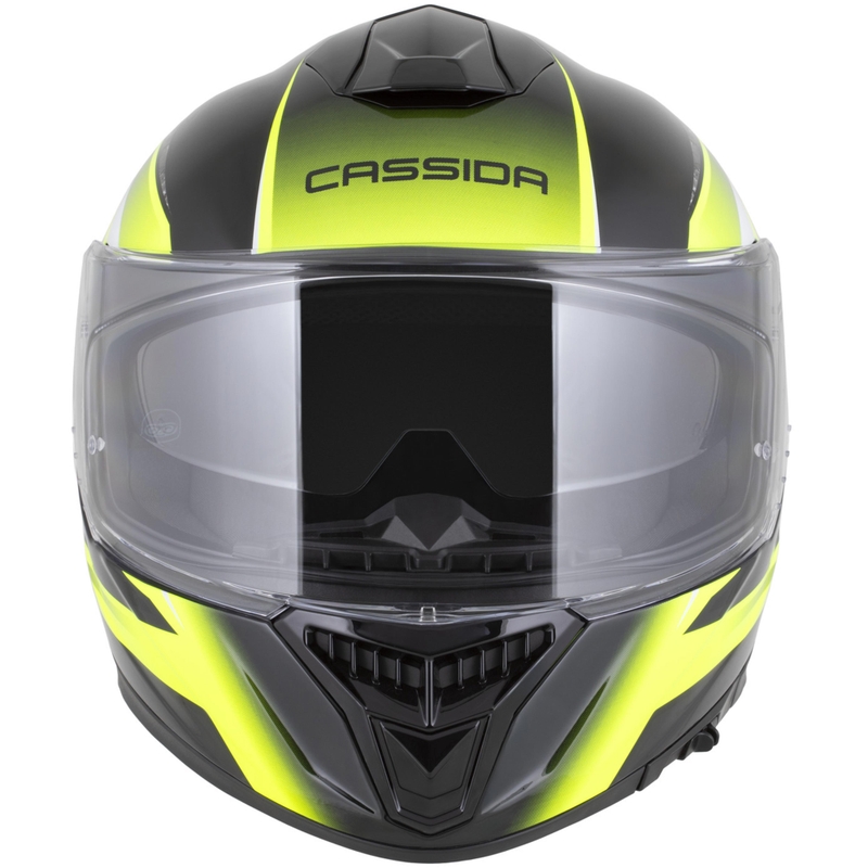 Cassida Integral GTS 2.1 Mega täysikokoinen moottoripyöräkypärä musta-fluo keltainen-valkoinen