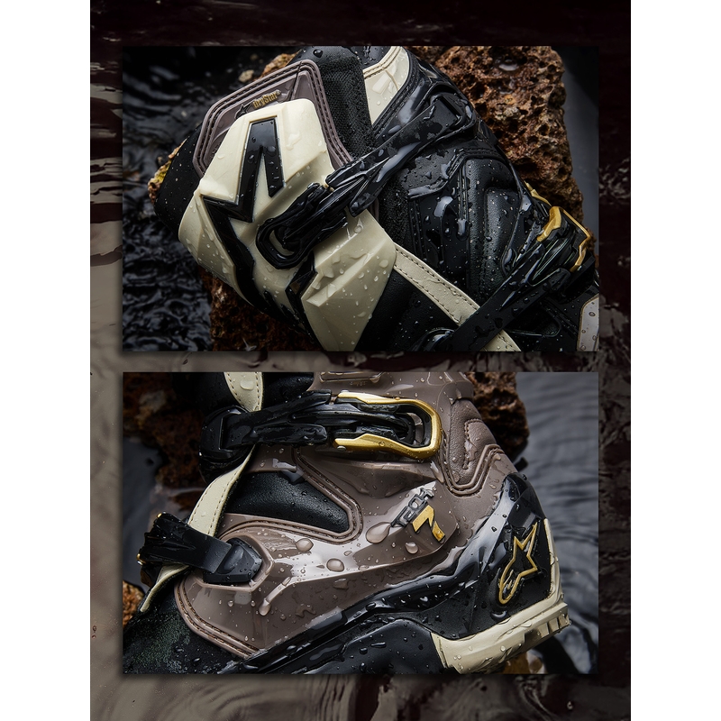 Alpinestars TECH 7 Enduro Drystar MP-saappaat Musta-Tummanharmaa-Kulta