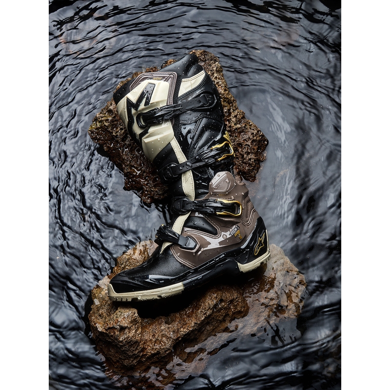 Alpinestars TECH 7 Enduro Drystar MP-saappaat Musta-Tummanharmaa-Kulta