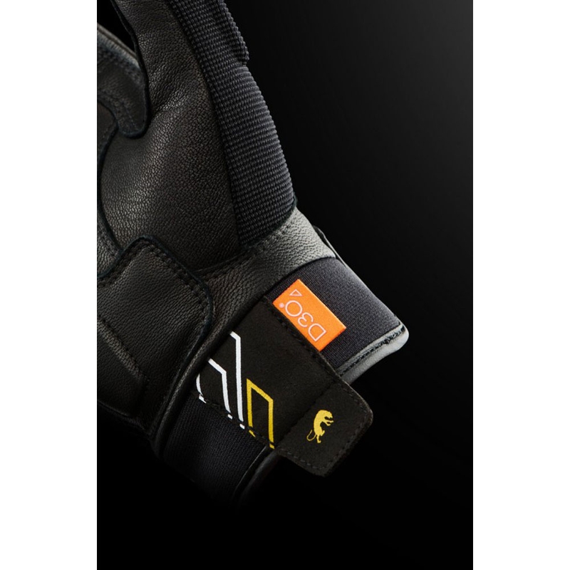 Furygan Jet Neon D3O® Evo naisten moottoripyöräkäsineet musta-kultaiset