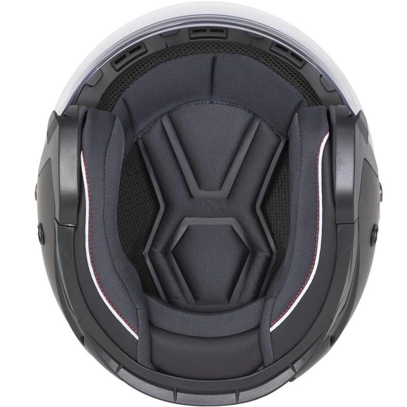 Cassida Reflex 2.0 Safety Open Face -moottoripyöräkypärä mattamusta-harmaa-heijastava hopea