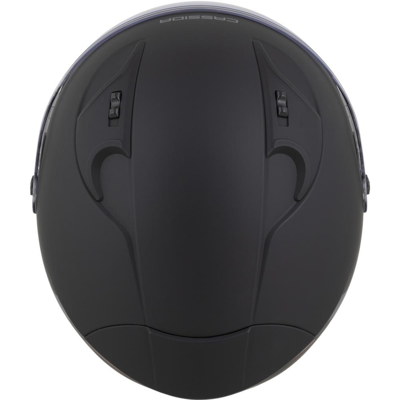 Cassida Reflex 2.0 Safety Open Face -moottoripyöräkypärä mattamusta-harmaa-heijastava hopea