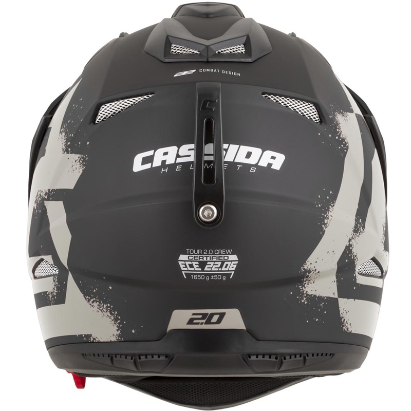 Enduro-moottoripyöräkypärä Cassida Tour 2.0 Crew mattamusta-hiekka