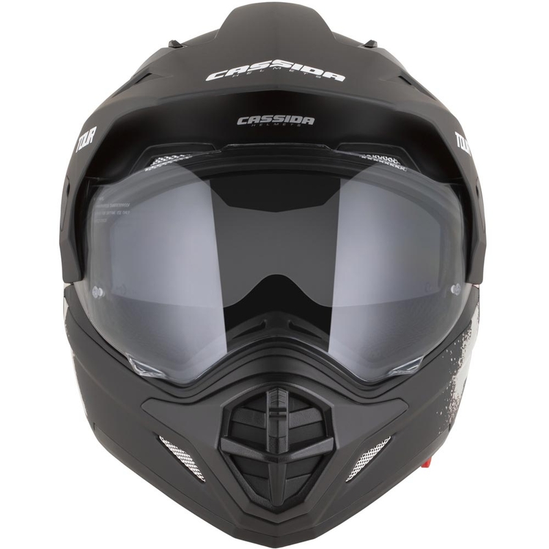 Enduro-moottoripyöräkypärä Cassida Tour 2.0 Crew mattamusta-hiekka