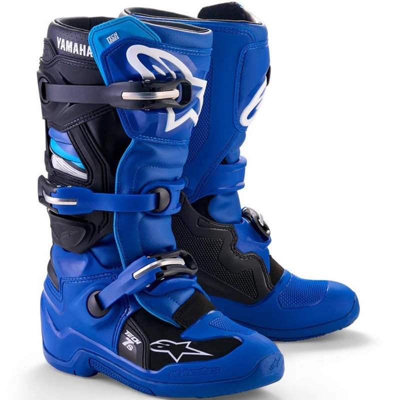 Alpinestars TECH 7 S YAMAHA lasten motocrossisaappaat sini-valko-mustat mallisto