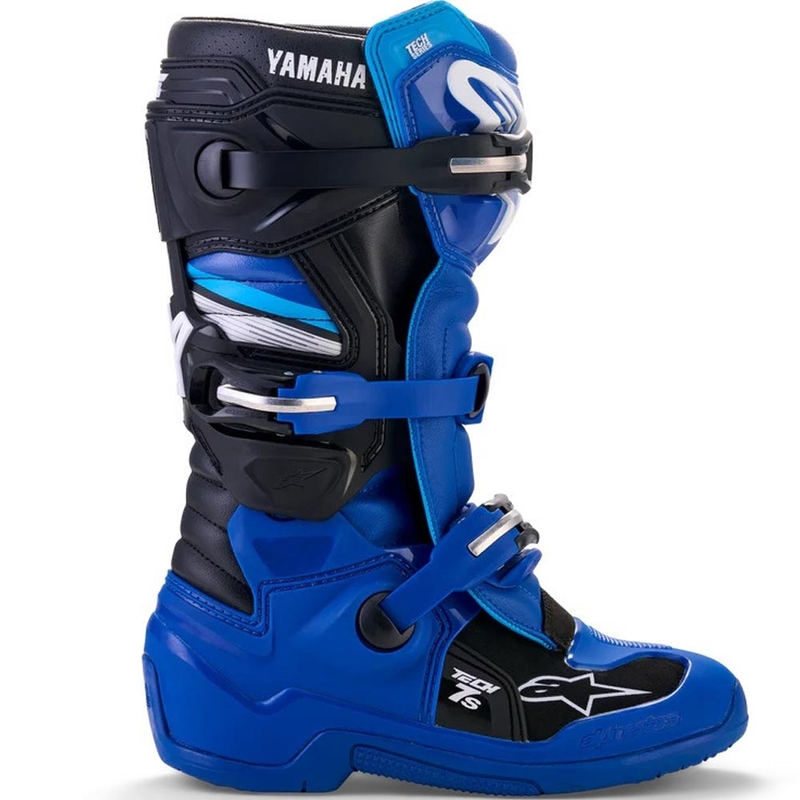 Alpinestars TECH 7 S YAMAHA lasten motocrossisaappaat sini-valko-mustat mallisto