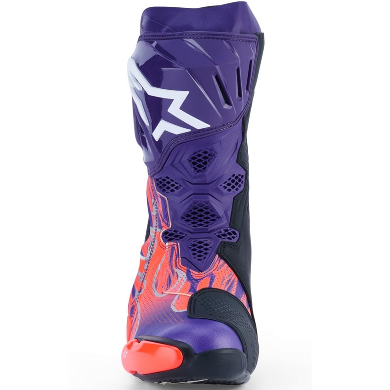 Alpinestars Supertech R Vented Flyte -moottoripyöräsaappaat, rajoitetun erän, Jorge Martin, violetti-punainen-musta
