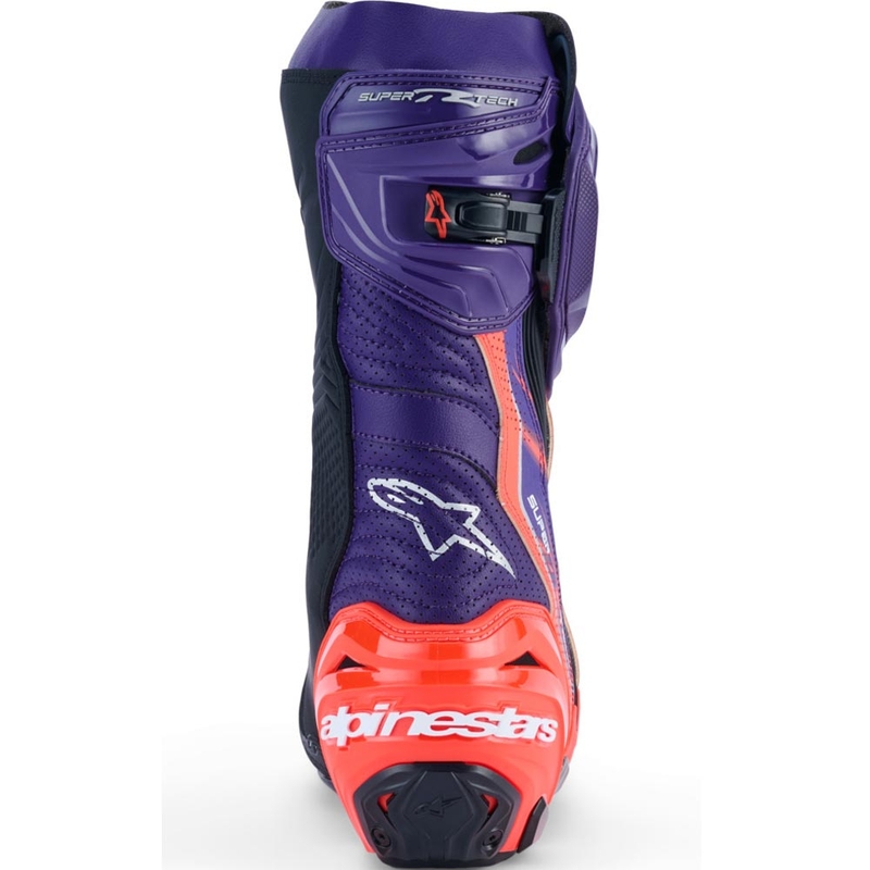 Alpinestars Supertech R Vented Flyte -moottoripyöräsaappaat, rajoitetun erän, Jorge Martin, violetti-punainen-musta