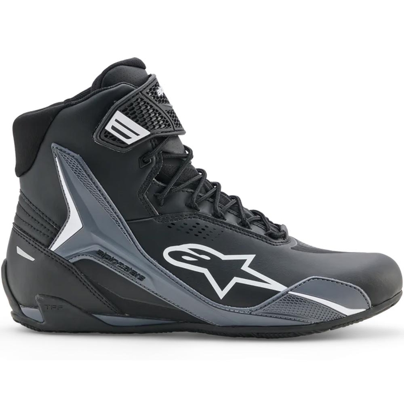 Alpinestars Faster-4 Drystar -moottoripyöräsaappaat musta-tummanharmaa-valkoinen