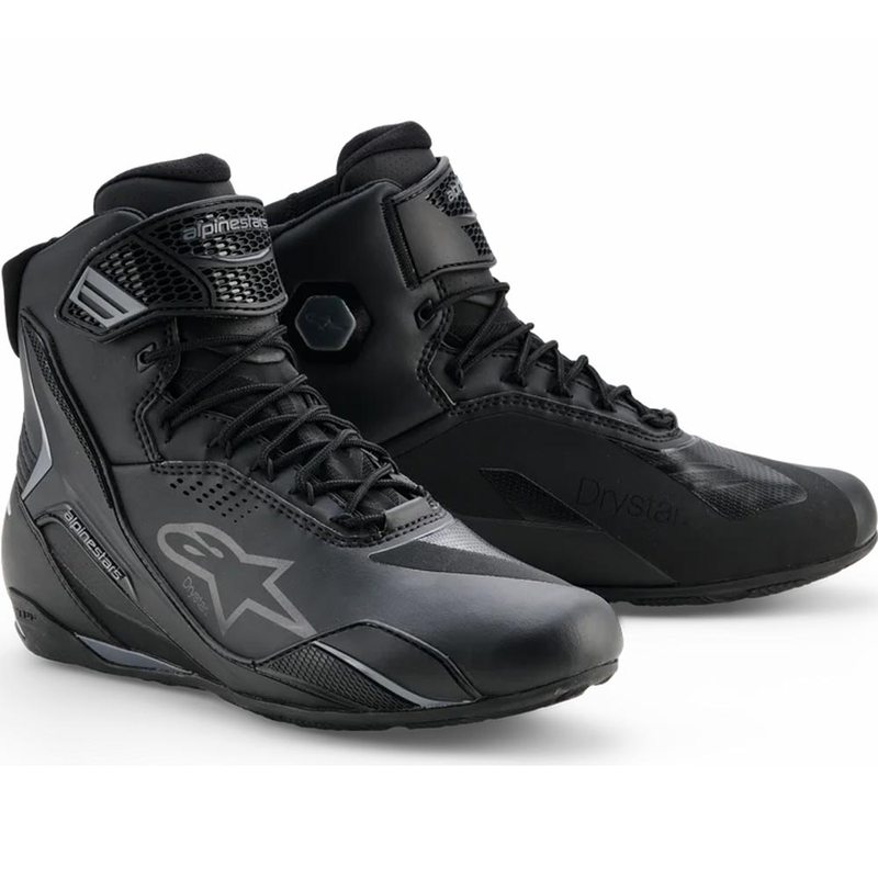 Alpinestars Faster-4 Drystar -moottoripyöräsaappaat musta-tummanharmaat