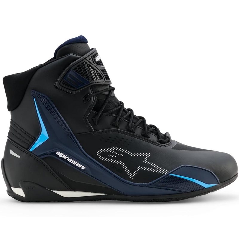 Alpinestars Faster-4 Drystar -moottoripyöräsaappaat musta-sini-valkoinen