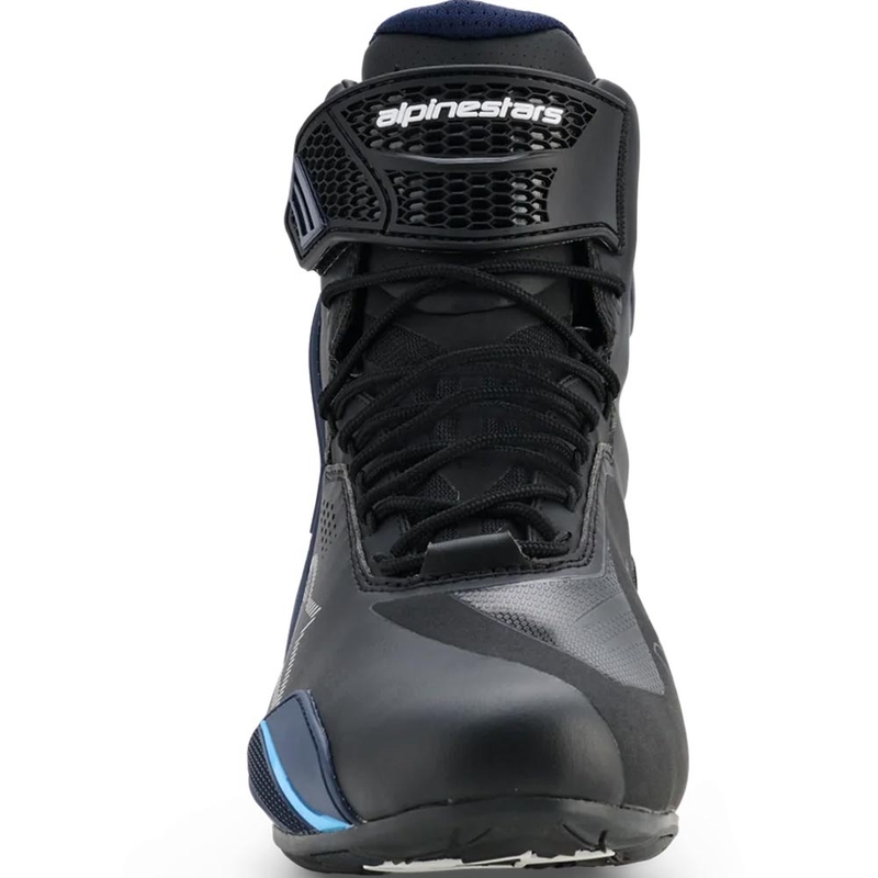 Alpinestars Faster-4 Drystar -moottoripyöräsaappaat musta-sini-valkoinen