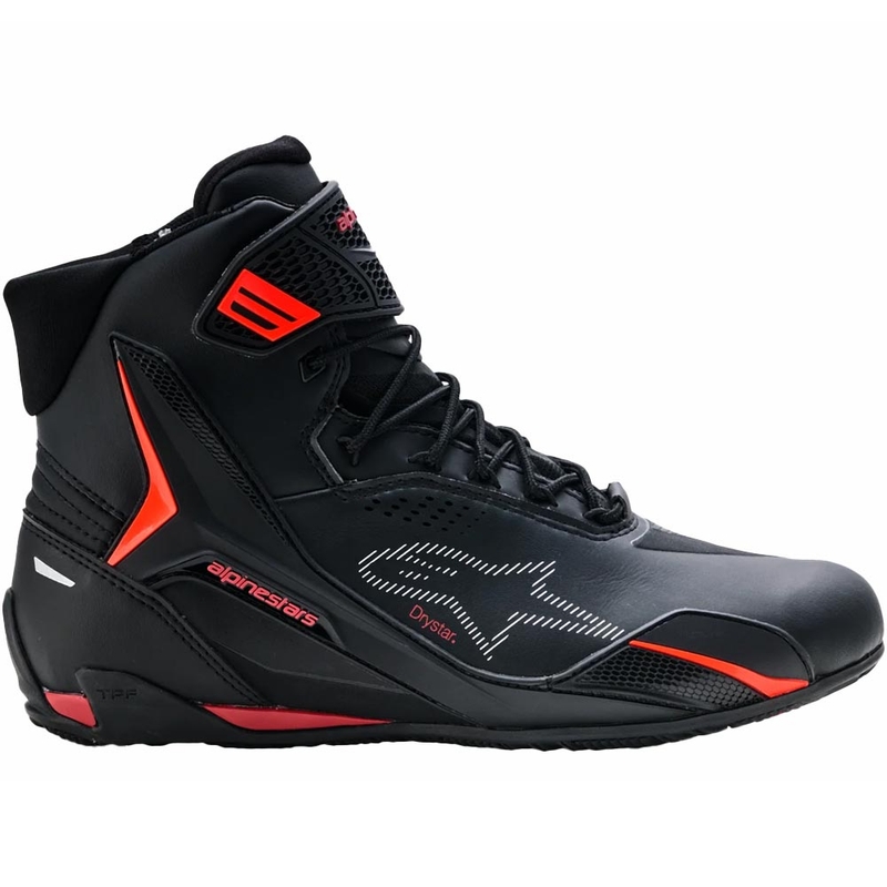 Alpinestars Faster-4 Drystar -moottoripyöräsaappaat musta-fluo-punaiset