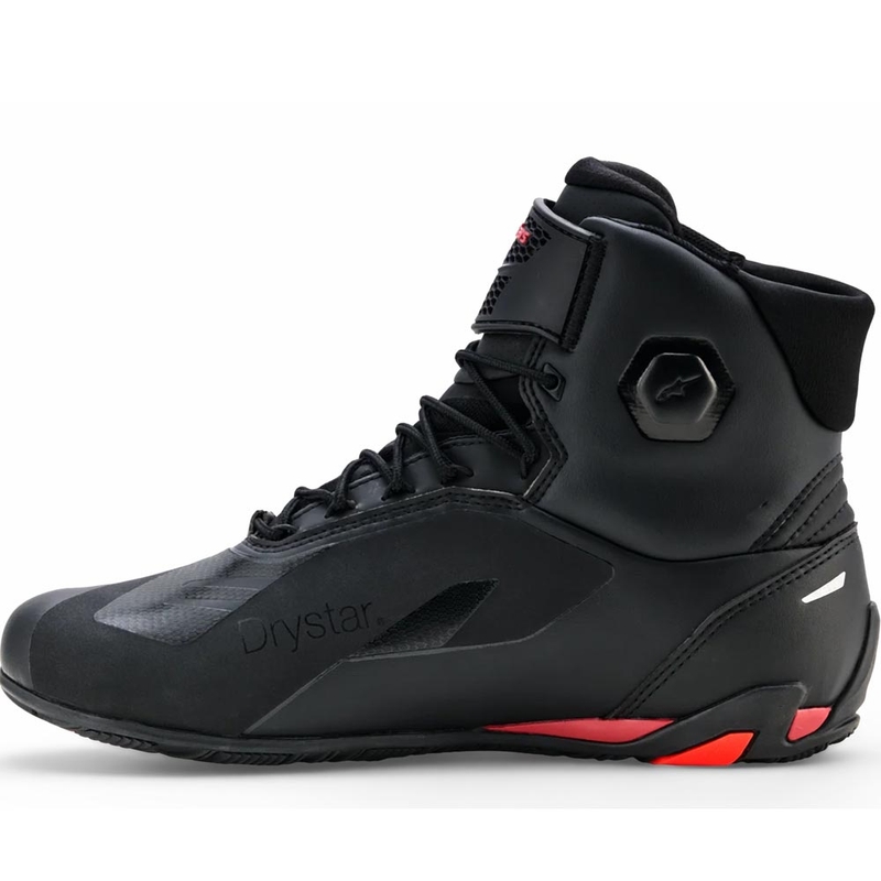 Alpinestars Faster-4 Drystar -moottoripyöräsaappaat musta-fluo-punaiset