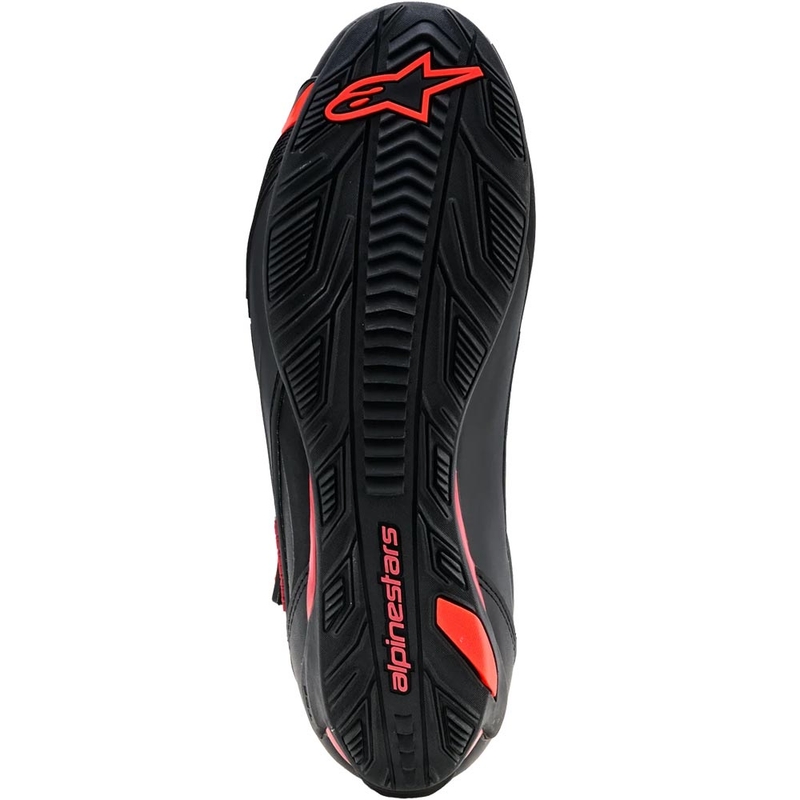 Alpinestars Faster-4 Drystar -moottoripyöräsaappaat musta-fluo-punaiset
