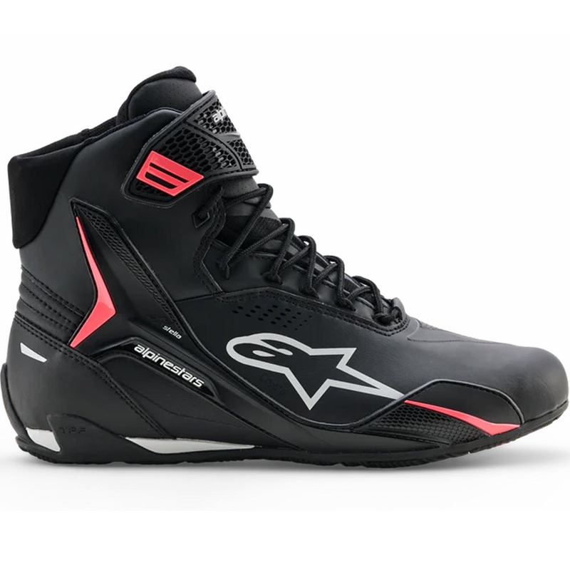 Alpinestars Stella Faster-4 Drystar naisten moottoripyöräsaappaat musta-harmaa-punainen